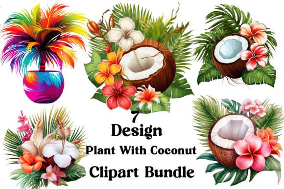 Download Plant with Coconut Sublimation Clipart - Coconut sublimation Collection