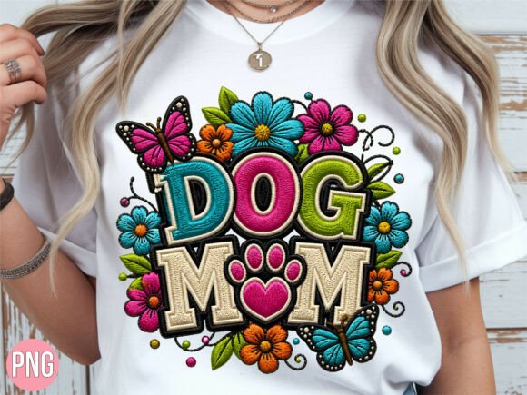 Download Colorful Floral Dog Mom PNG Tshirt - Mom png Collection