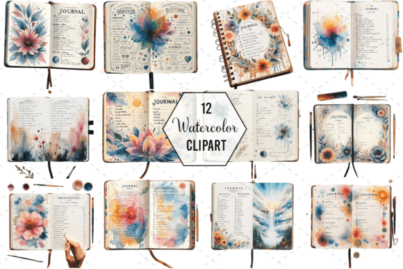 Download Watercolor GratiMind Journal Bundle - Premium Resources