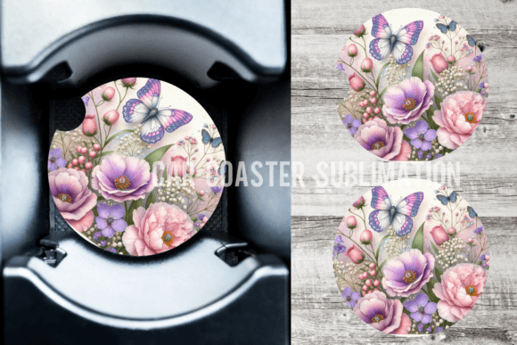 Download Butterfly Purple Car Coaster Designs - Coaster designs Collection