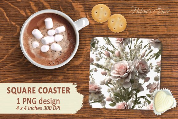 Download 3d Floral Square Coaster Designs - Coaster designs Collection